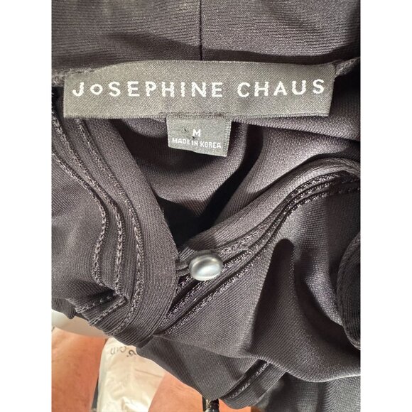 Josephine Chaus Black Embroidered Cardigan & Tank Set Rayon/Polyester S Made In - Picture 15 of 16